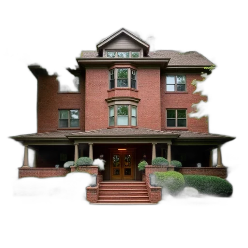 building, furniture, 3d render, photorealistic, concept art, pixel art, city street, fog transparent PNG cut-out
