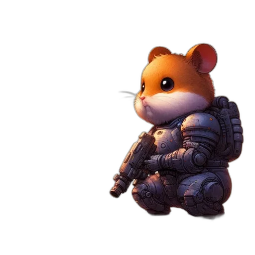 weapon, animal, robot, concept art, 3d render, pixel art, cyberpunk, outer space transparent PNG cut-out