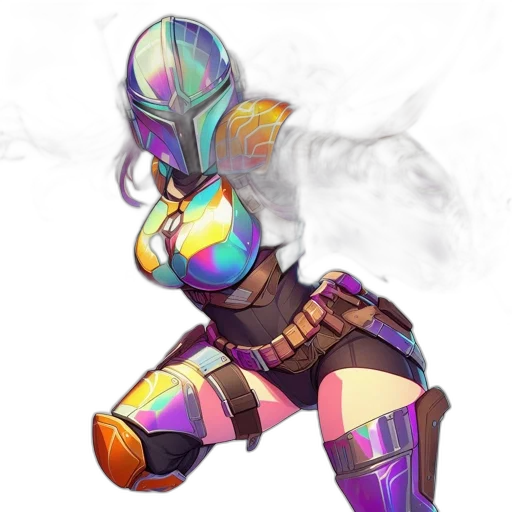 staff, weapon, dress, robot, concept art, cyberpunk, fantasy art, pixel art transparent PNG cut-out
