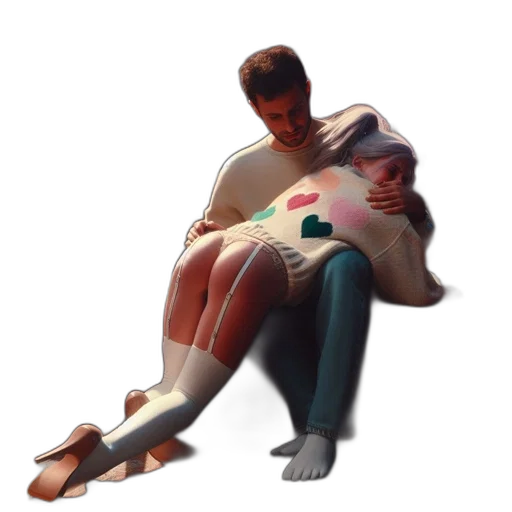 creature, robot, shoes, dress, 3d render, vaporwave, concept art, photorealistic transparent PNG cut-out