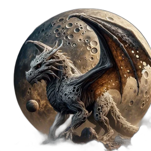 dragon, jewelry, crown, fantasy art, concept art, photorealistic, 3d render, golden transparent PNG cut-out