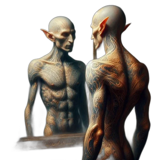 creature, concept art, fantasy art, photorealistic, comic book art, anthropomorphic, figure, ornate transparent PNG cut-out