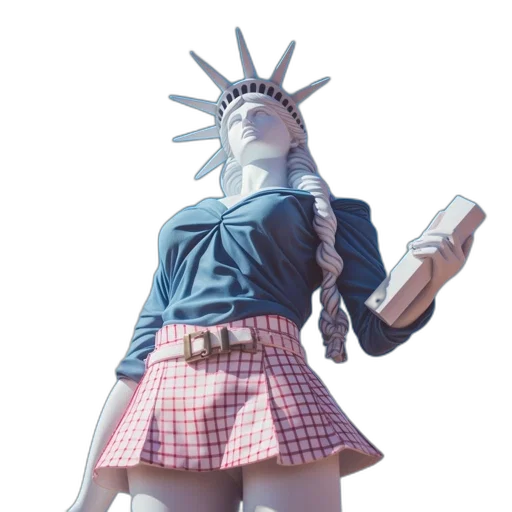 dress, weapon, robot, jacket, vaporwave, 3d render, concept art, cyberpunk transparent PNG cut-out