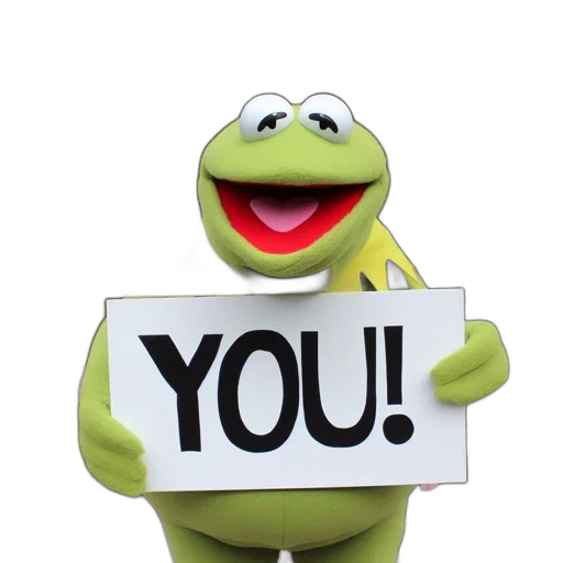 staff, kermit, frog, stands, before, house, foliage, clutching transparent PNG cut-out