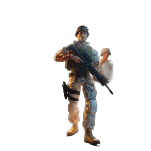 weapon, staff, robot, jacket, concept art, 3d render, pixel art, fantasy art transparent PNG cut-out