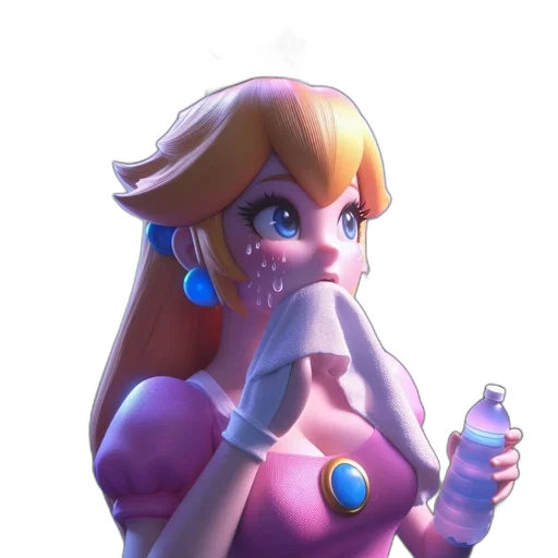 dress, face, weapon, robot, concept art, 3d render, vaporwave, fantasy art transparent PNG cut-out