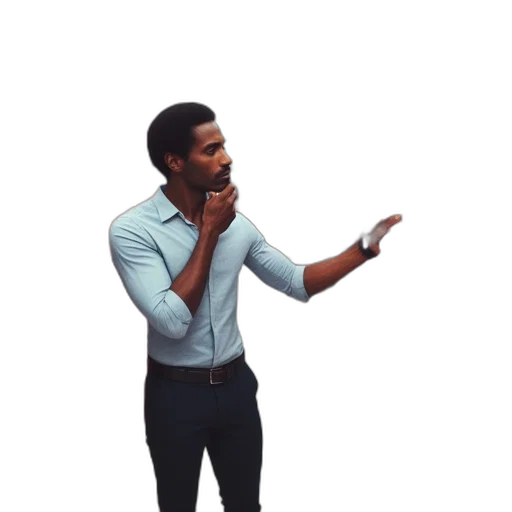 staff, jacket, umbrella, face, concept art, 3d render, cartoon, pixel art transparent PNG cut-out