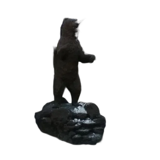 animal, staff, 3d render, concept art, photorealistic, bear, statue, stands transparent PNG cut-out