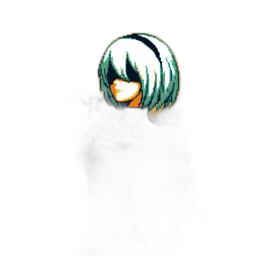 mask, robot, face, staff, pixel art, anime, 3d render, concept art transparent PNG cut-out