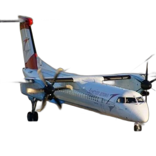 3d render, white, airplane, red, blue, accents, tail, parked transparent PNG cut-out
