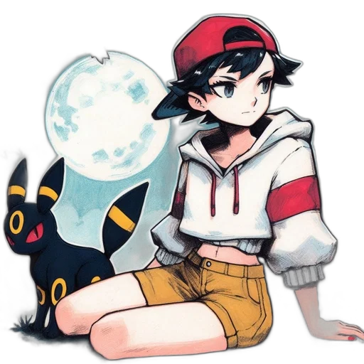 hat, creature, jacket, mask, watercolor, pixel art, concept art, anime transparent PNG cut-out