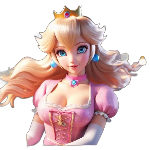 crown, dress, 3d render, concept art, fantasy art, photorealistic, pastel, female transparent PNG cut-out