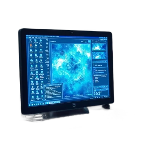 staff, 3d render, outer space, blue transparent PNG cut-out