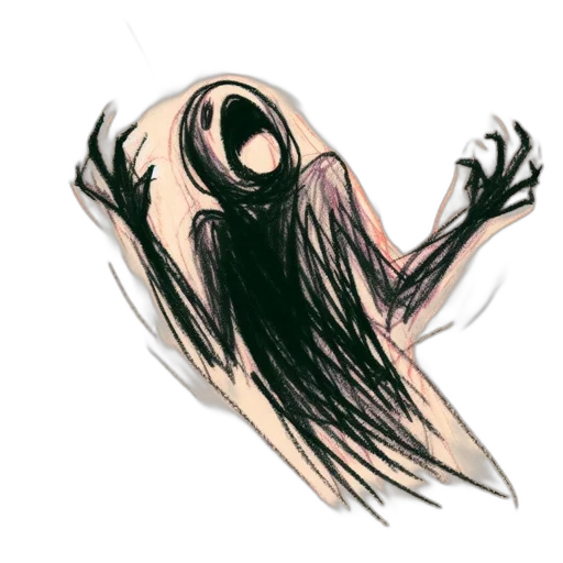 creature, mask, hair, face, concept art, watercolor, comic book art, pixel art transparent PNG cut-out