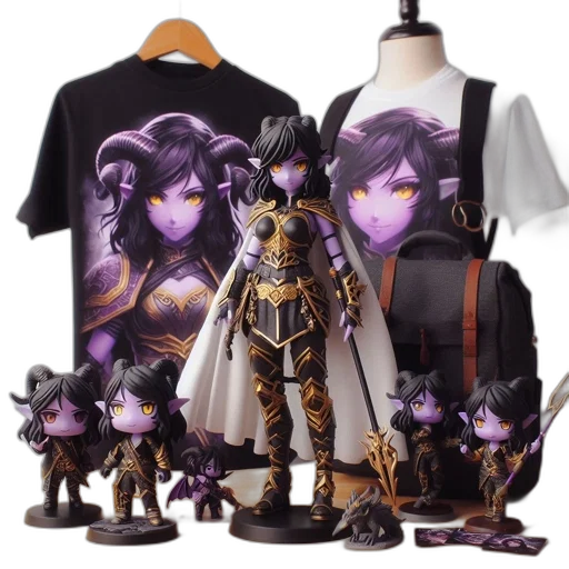 concept art, fantasy art, 3d render, dark, merchandise, featuring, character, named transparent PNG cut-out