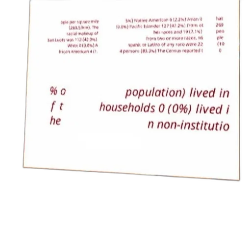 red, statistical, infographic, showing, racial, makeup, san, lucas transparent PNG cut-out