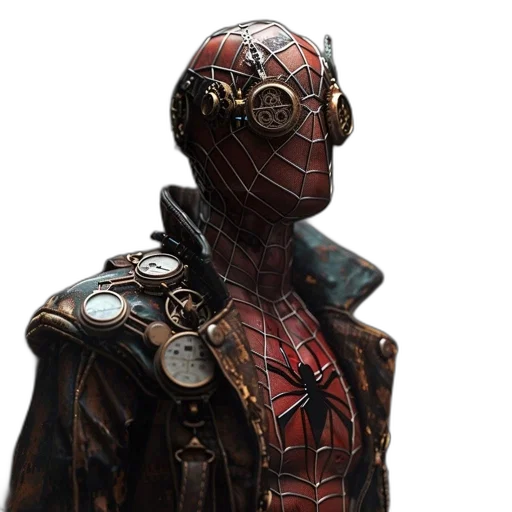mask, jacket, robot, face, concept art, comic book art, 3d render, cyberpunk transparent PNG cut-out