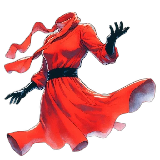 mask, dress, creature, staff, concept art, comic book art, 3d render, fantasy art transparent PNG cut-out