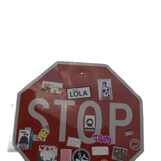 car, jacket, concept art, stop, sign, adorned, stickers, including transparent PNG cut-out