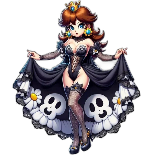 dress, pixel art, concept art, fantasy art, cartoon, monochrome, dark, animated transparent PNG cut-out