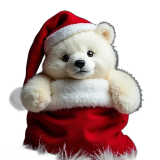 3d render, photorealistic, white, bear transparent PNG cut-out
