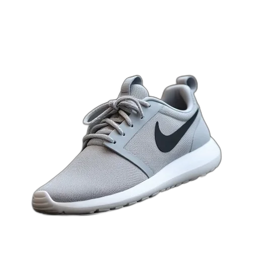shoes, 3d render, monochrome, pastel, nike, roshe, run, sneaker transparent PNG cut-out