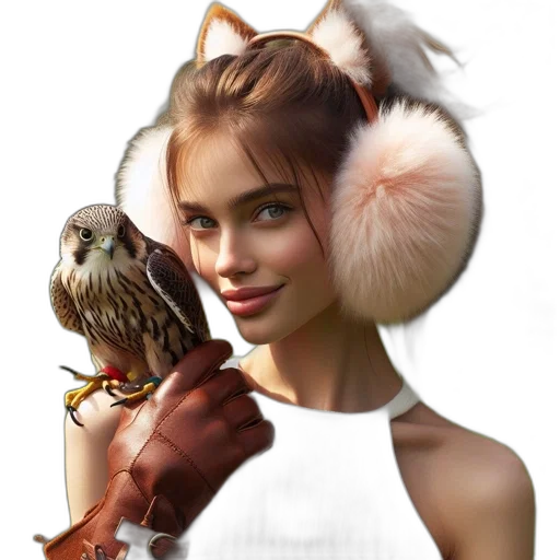 animal, crown, jewelry, hat, fantasy art, concept art, photorealistic, pixel art transparent PNG cut-out