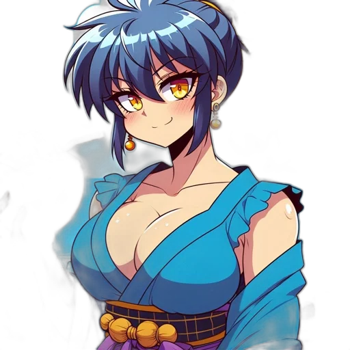 dress, staff, jewelry, anime, pixel art, concept art, fantasy art, blue transparent PNG cut-out