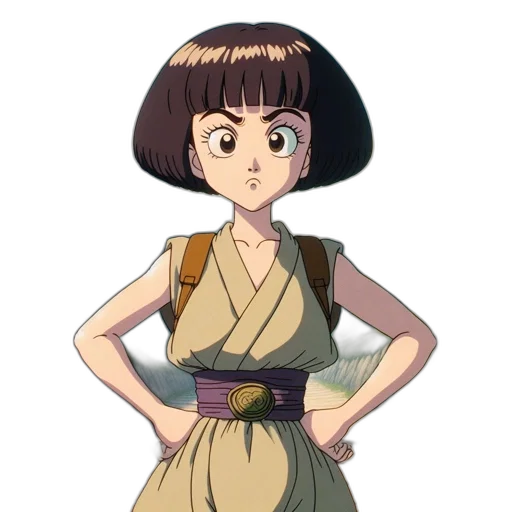 dress, staff, hair, weapon, anime, cartoon, concept art, pixel art transparent PNG cut-out
