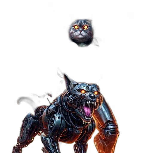 robot, creature, animal, mask, concept art, comic book art, fantasy art, 3d render transparent PNG cut-out
