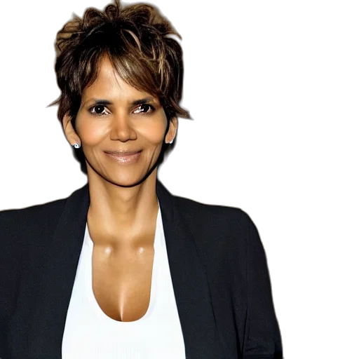 halle, berry, actual transparent PNG cut-out