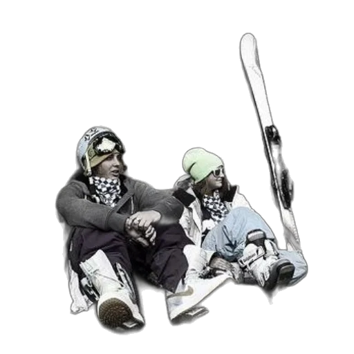 staff, concept art, cartoon, comic book art, photorealistic, snow, two, individuals transparent PNG cut-out