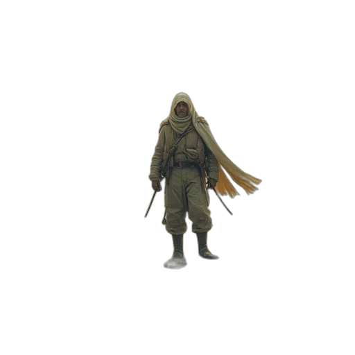 staff, creature, jacket, mask transparent PNG cut-out