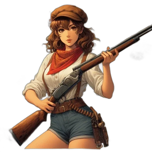weapon, staff, hat, concept art, pixel art, fantasy art, anime, female transparent PNG cut-out