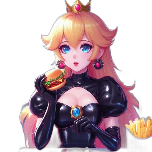 food, crown, dress, robot, concept art, pixel art, anime, fantasy art transparent PNG cut-out