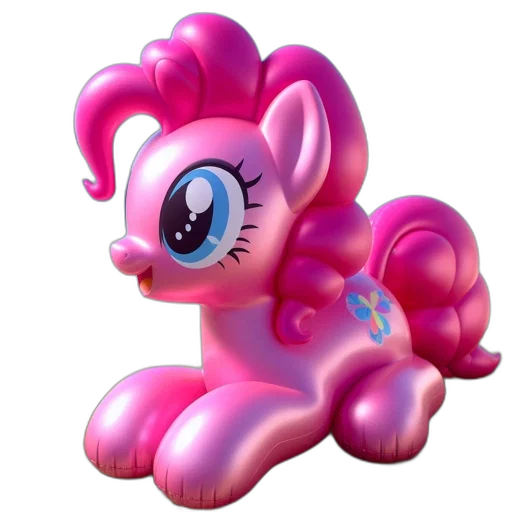 creature, 3d render, photorealistic, concept art, cartoon, large, inflatable, pink transparent PNG cut-out