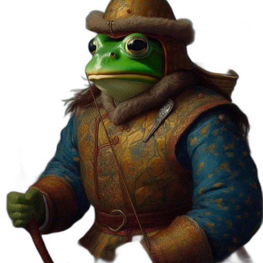 staff, hat, animal, creature, concept art, photorealistic, fantasy art, 3d render transparent PNG cut-out