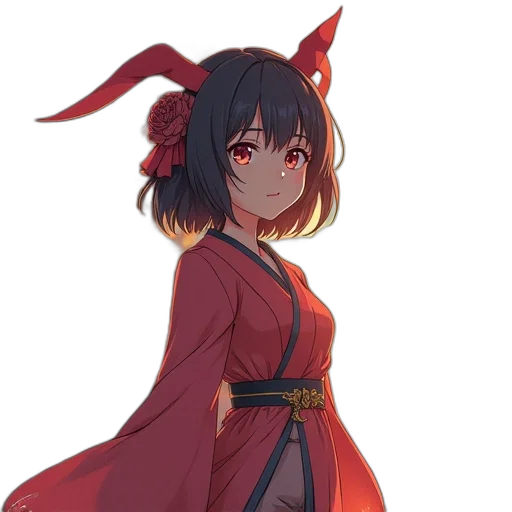 dress, staff, dragon, weapon transparent PNG cut-out