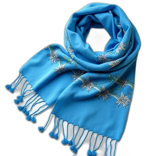 blue, scarf, hawaiian, style transparent PNG cut-out