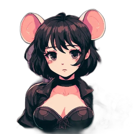 mask, face, anime, pixel art, cartoon, fantasy art, dark, red transparent PNG cut-out