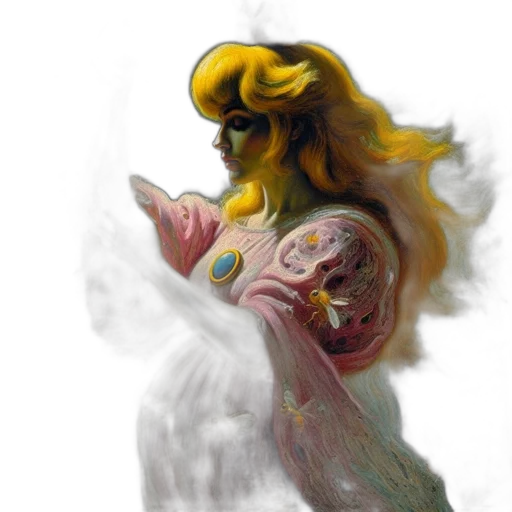 hair, face, creature, mask, concept art, photorealistic, fantasy art, oil painting transparent PNG cut-out