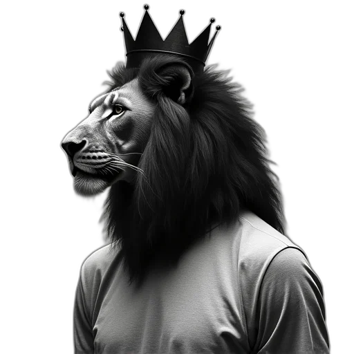 crown, animal, staff, creature transparent PNG cut-out
