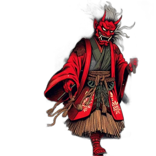 mask, staff, concept art, fantasy art, pixel art, 3d render, red, ominous transparent PNG cut-out