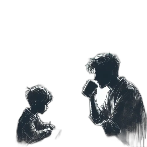 bottle, watercolor, concept art, comic book art, pencil sketch, rain, night, fog transparent PNG cut-out