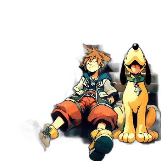 staff, animal, concept art, pixel art, watercolor, fantasy art, fire, fog transparent PNG cut-out
