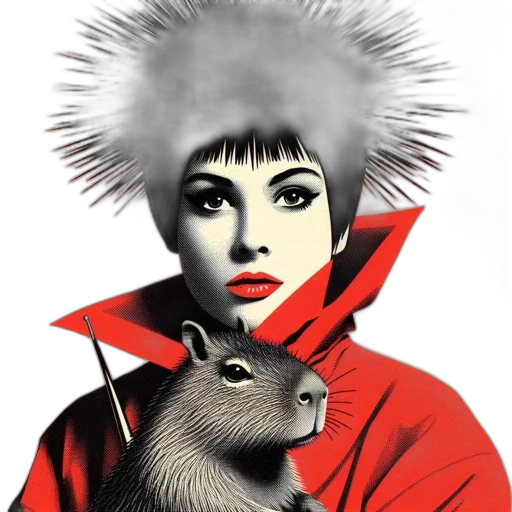 animal, hair, creature, hat, photorealistic, concept art, comic book art, fantasy art transparent PNG cut-out