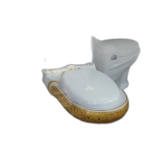 shoes, furniture, crown, 3d render, photorealistic, luxurious, toilet, gold transparent PNG cut-out