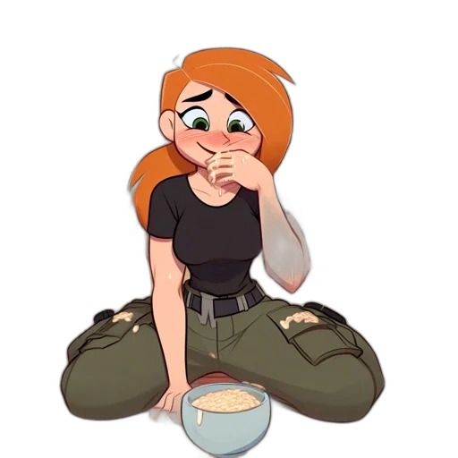 food, cartoon, concept art, comic book art, anime, fire, earth tones, green transparent PNG cut-out