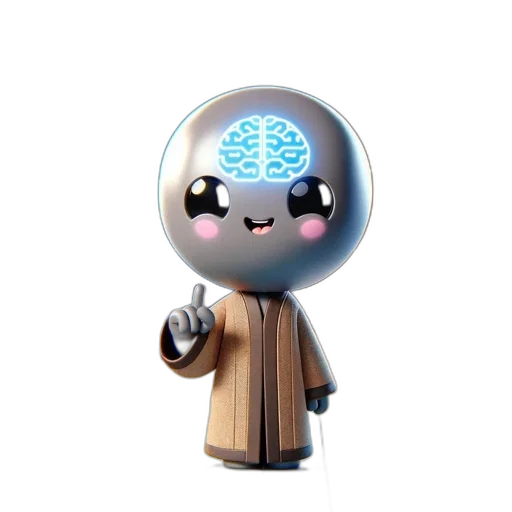 robot, staff, 3d render, concept art, cyberpunk, fantasy art, animated, figure transparent PNG cut-out