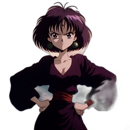 dress, staff, face, weapon, anime, concept art, vaporwave, pixel art transparent PNG cut-out